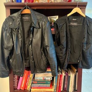 Wilson Classic Black Leather Jacket for Men
